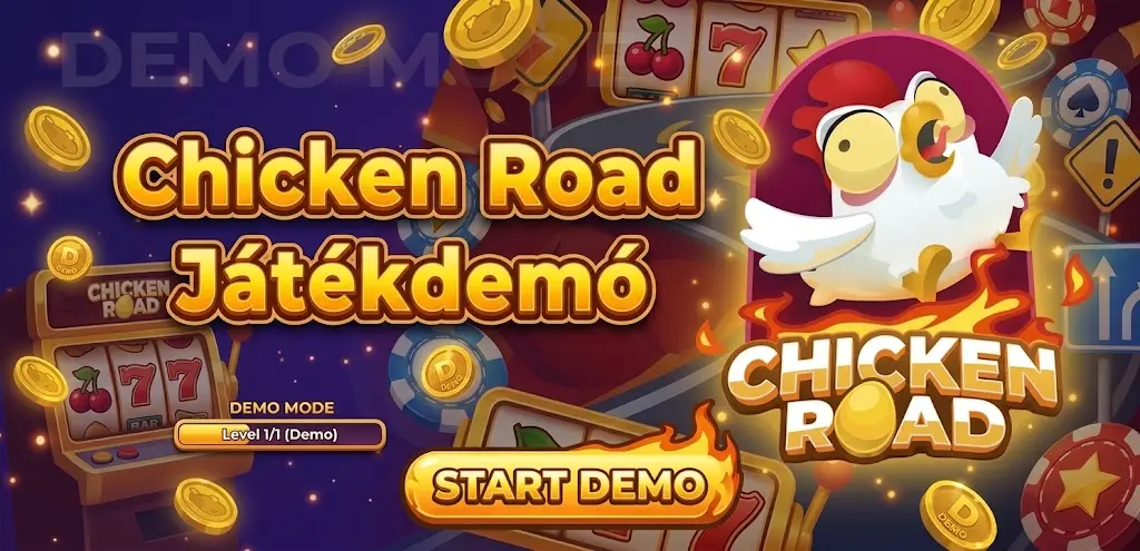 Csirke közlekedés figyelmeztető táblával